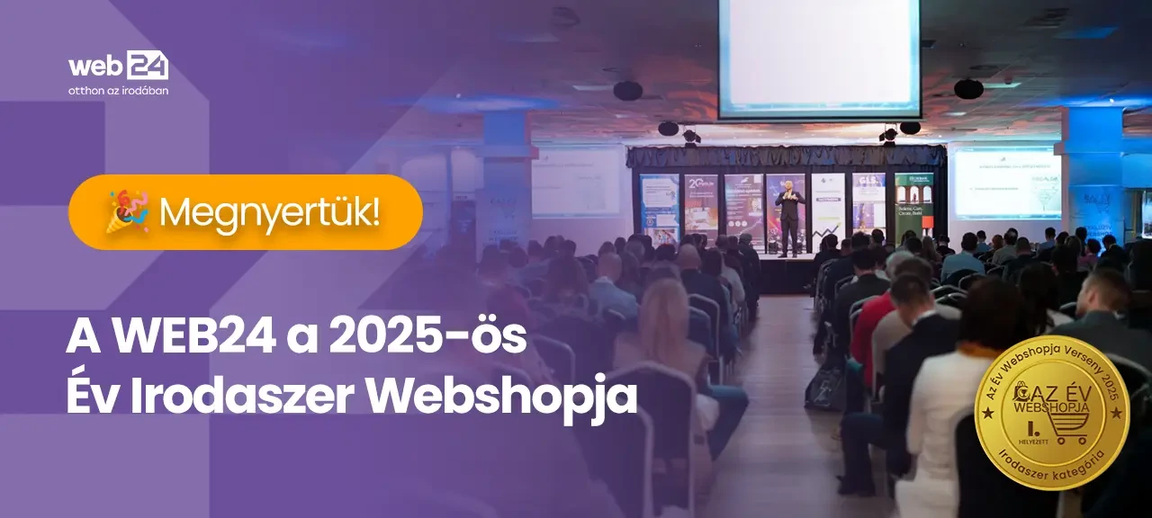 Megnyertük! A Web24.hu elhozta Az Év Irodaszer Webshopja 2025 - 1. helyezést!