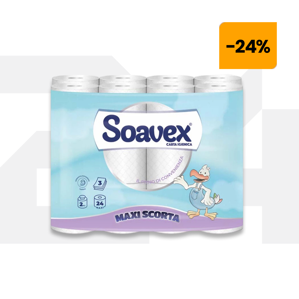 Toalettpapír, 3 rétegű, kistekercses, 100% celluló,z 162 lap/tekerc,s 24 tekercs/csomag