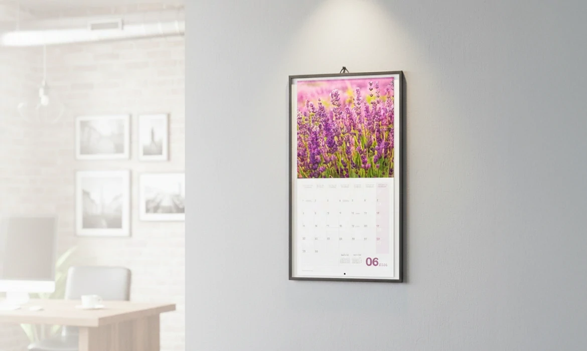 Naptár 2026 falinaptár egy irodában, közös céges határidőkkel