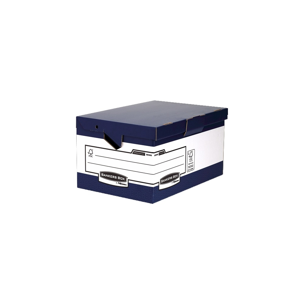Archiváló konténer, csapófedeles Bankers Box byFellowes® 10 db/csomag, kék