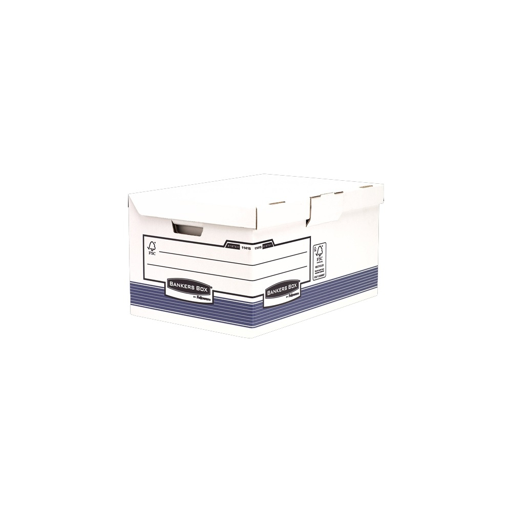 Archiváló konténer csapófedéllel, Bankers Box System BY Fellowes® 10 db/csomag, kék