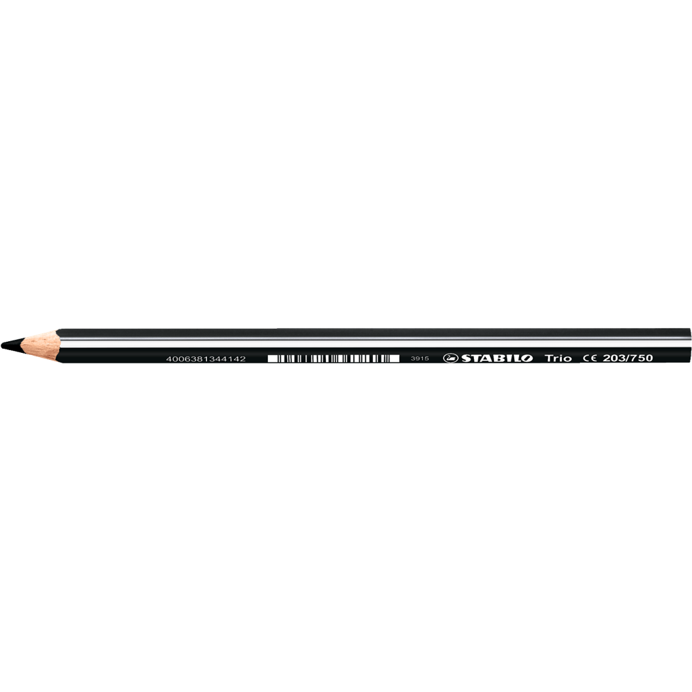 Színes ceruza vastag háromszögletű STABILO TRIO 203/750 fekete