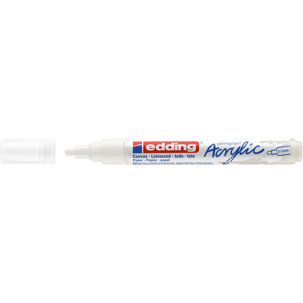 Akril marker 2-3mm, Edding 5100 fehér 