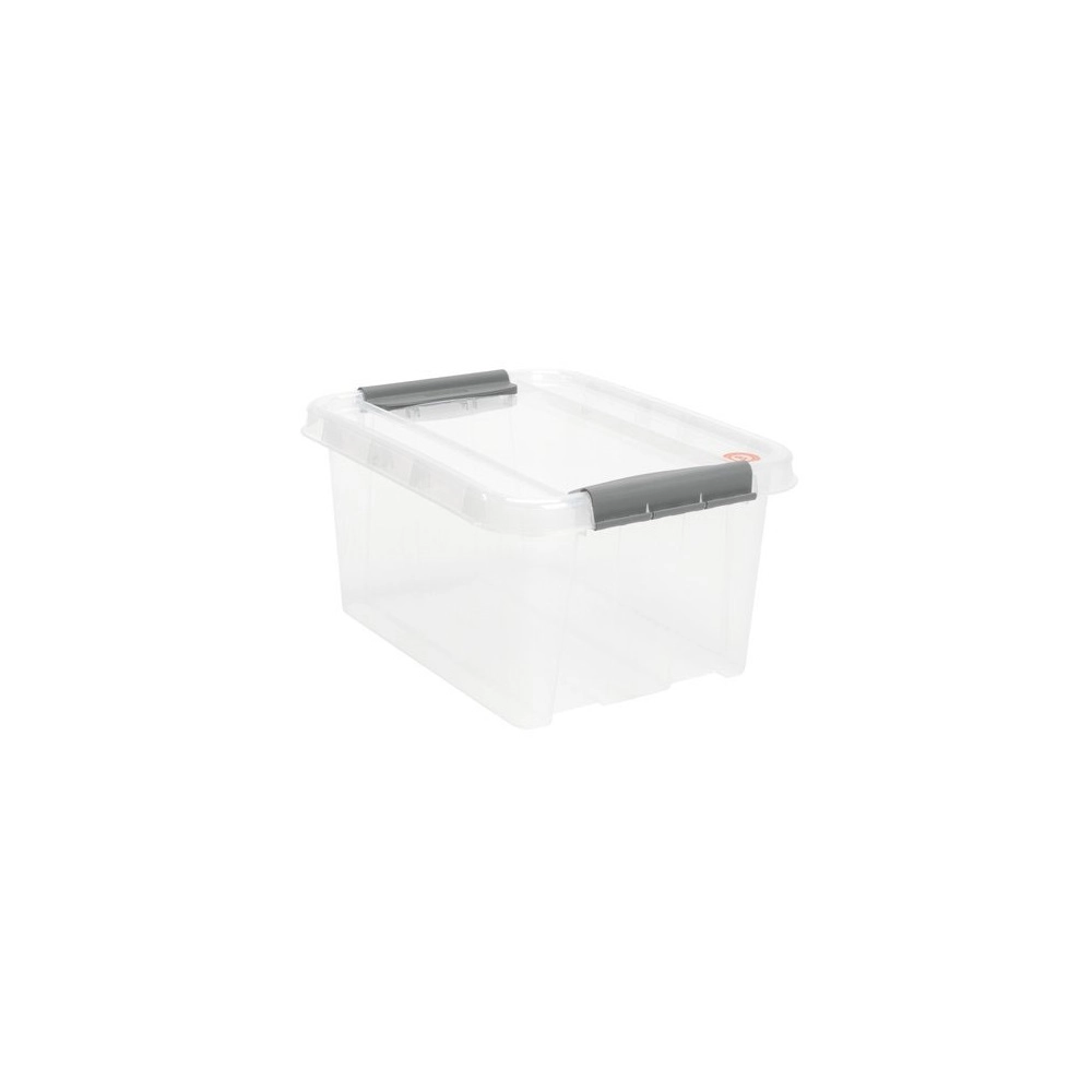 Tároló doboz műanyag 32 liter csatos átlátszó Probox