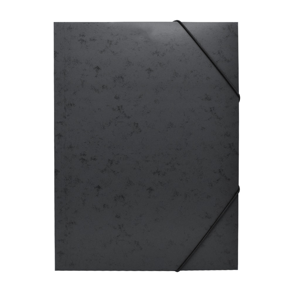 Gumis mappa A4, festett prespán mintás karton Bluering® fekete
