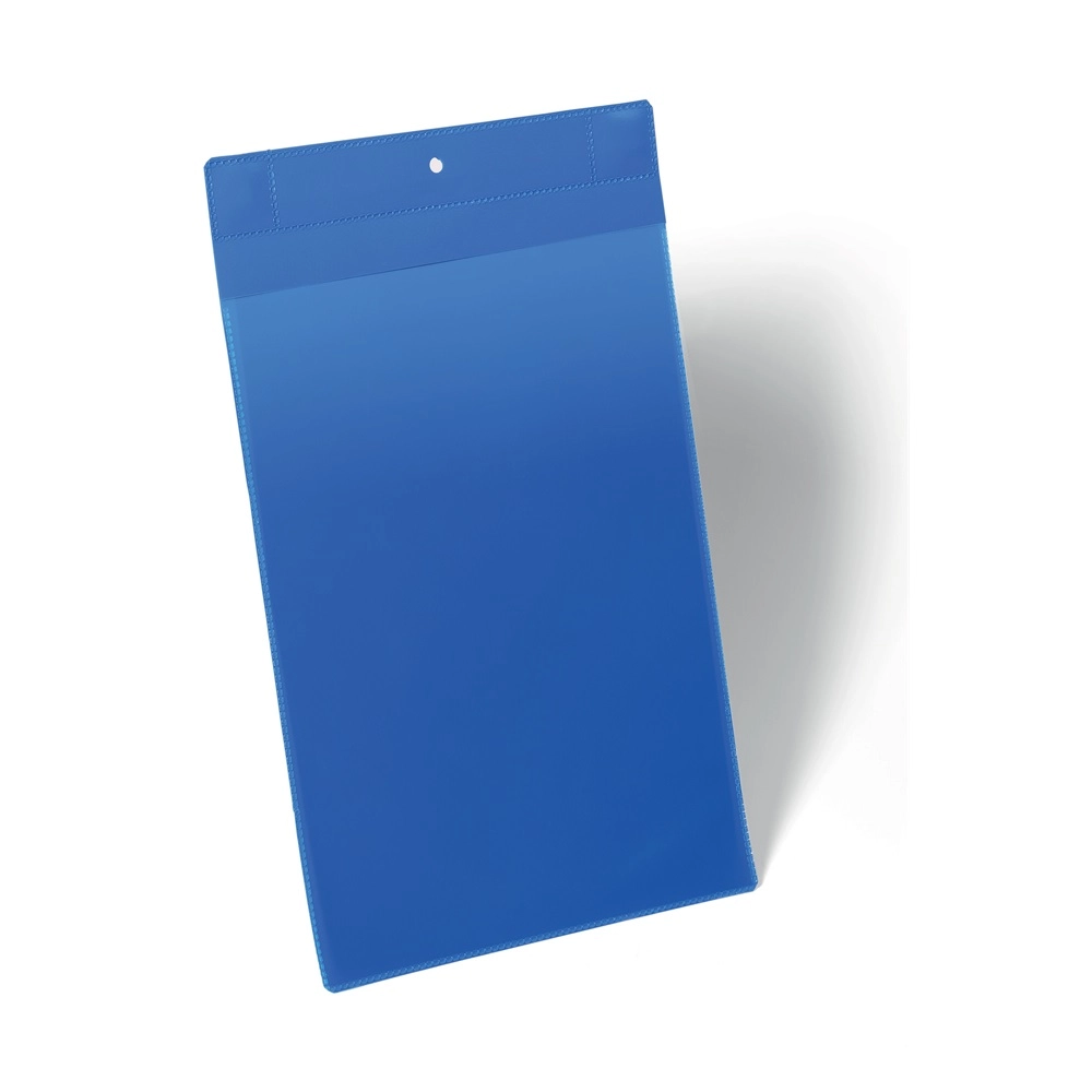 Mágneses dokumentum tároló zseb A4, álló, 10 db/csomag, Durable Neodym, kék