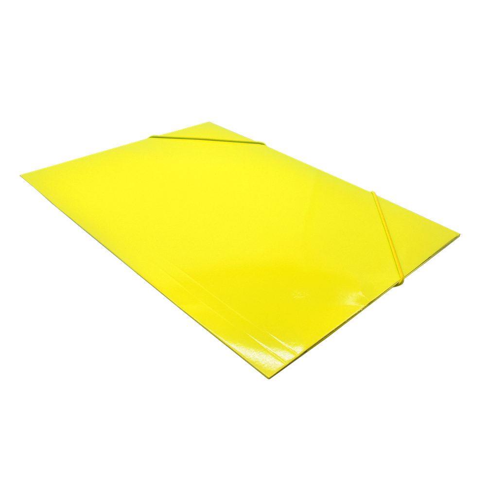 Gumis mappa A4, 300g. karton sarok gumírozással Bluering®, sárga