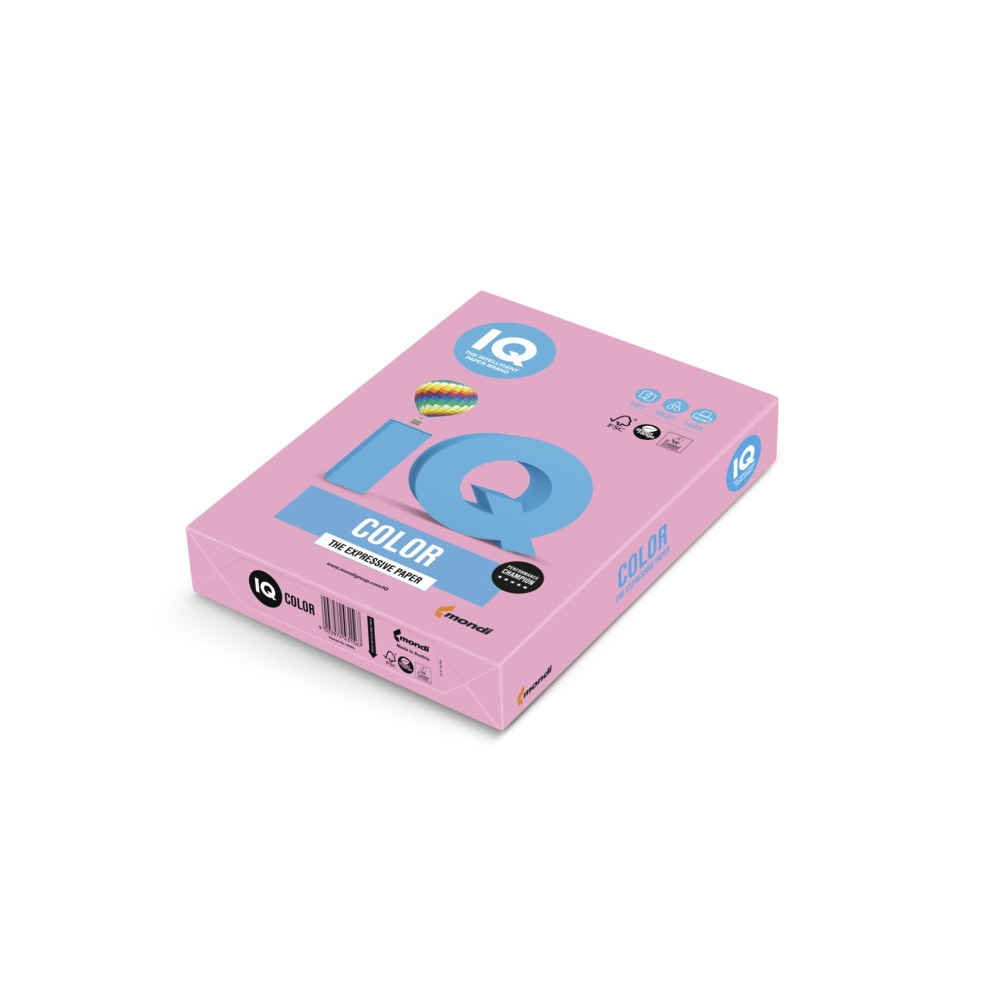 Másolópapír, színes, A4, 80g. IQ PI25 500ív/csomag, pasztell pink