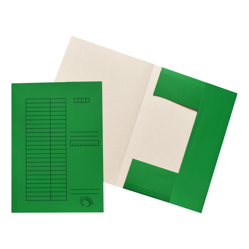 Iratgyűjtő, pólyás dosszié A4, 230g. karton, Bluering®, zöld
