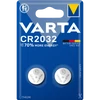 Két darabos Varta CR2032 lítium gombelem csomag mérlegek, órák és elektronikus eszközök áramellátásához