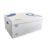Archiváló konténer karton doboz fedeles 54x36x25cm, felfelé nyíló tetővel Bluering® fehér-kék