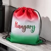 Szurkolói Magyarország tornazsák, Hungary felirattal, piros fehér zöld színű.