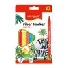 Rostirón, filctoll készlet 2 mm/4 mm kétvégű 12 db/bliszter Keyroad Duo Tip vegyes színek