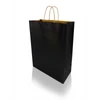 Sodrottfüles papírtáska 320x420mm 150mm talp L méret 200 db/doboz, fekete