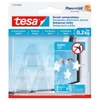 Tesa Powerstrips átlátszó öntapadós akasztó 0,2 kg teherbírással
