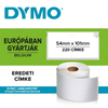 Dymo etikett LW nyomtatóhoz 54x101mm fehér ORIGINAL 220 db etikett/doboz