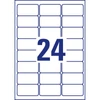 Etikett címke, időjárásálló poliészter, 63,5 x33,9 mm, 24 címke/ív, 20 ív/doboz, Avery fehér