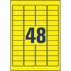 Etikett címke, univerzális visszaszedhető 45,7 x21,2 mm, 48 címke/ív, 20 ív/doboz, Avery sárga