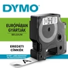 Dymo D1 feliratozógép szalag S0720830/45803 19mmx7m fekete/fehér ORIGINAL