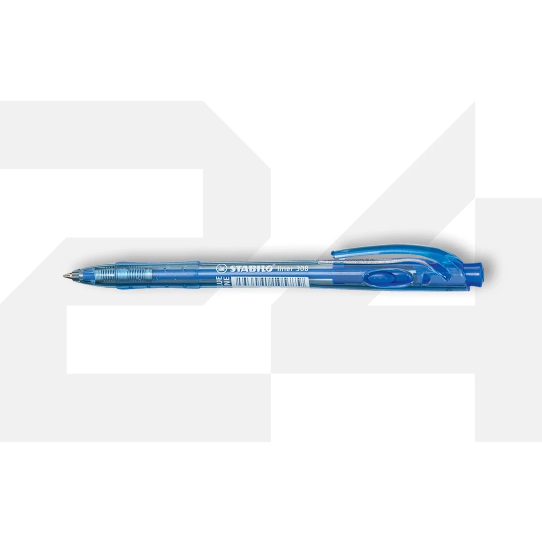 Golyóstoll 0,38mm, F Stabilo Liner 308/41, írásszín kék