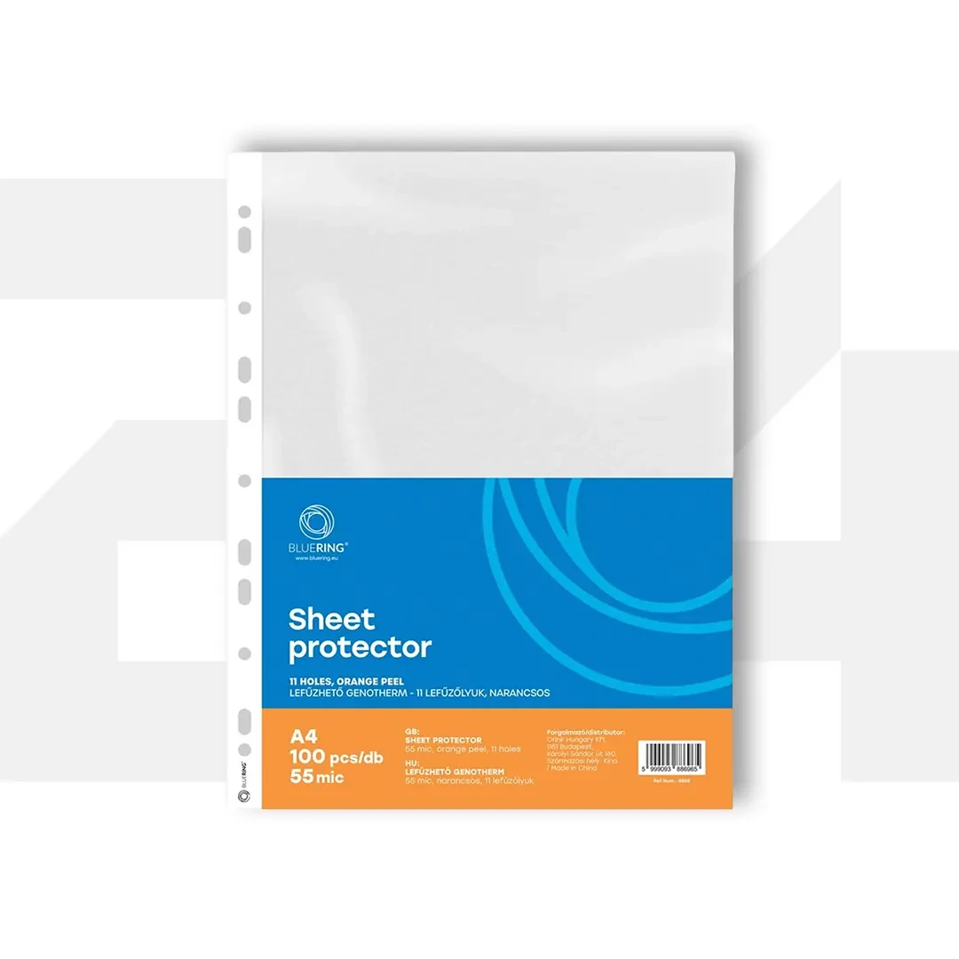 Genotherm lefűzhető, A4, 55 micron narancsos 100 db/csomag, Bluering®
