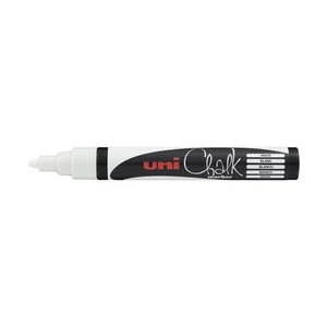 Uni-Posca PWE-5M fehér folyékony krétamarker – 1,8–2,5 mm, törölhető chalk marker üvegre és táblára