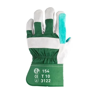 Védőkesztyű marhahasíték tenyér XL-es méret EP 154 zöld