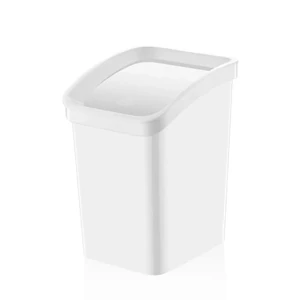 Szemeteskuka billenő fedéllel műanyag 12 literes fehér