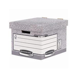 Archiváló konténer, karton, standard, Fellowes® Bankers Box System, 10 db/csomag,