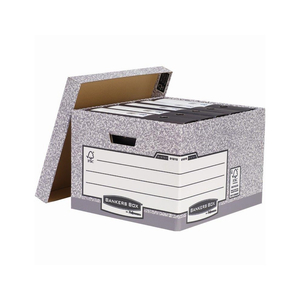 Archiváló konténer, karton, nagy, Fellowes® Bankers Box System, 10 db/csomag,