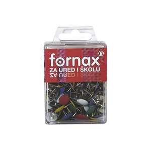 Irodai feladatlista és emlékeztetők rögzítésére – színes műanyag rajzszeg Fornax BC-22, 100 db