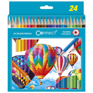 Színes ceruza készlet, hatszögletű Connect 24 klf. szín 