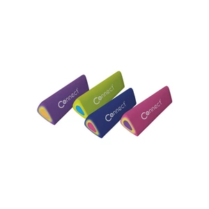Connect színes háromszögletű hasáb radír 45×15×15 mm, 48 darabos doboz, vegyes színekben