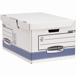 Archiváló konténer csapófedéllel, karton, Bankers Box System by Fellowes® 2 db/csomag, kék/fehér