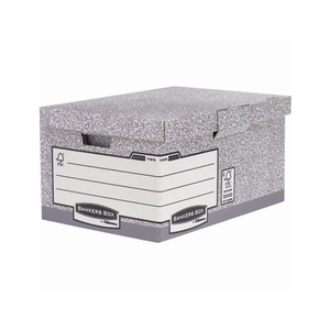 Archiváló konténer csapófedéllel, Bankers Box System by Fellowes® 10 db/csomag, szürke