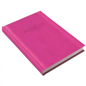 Tanári határidőnapló A5, műbőr 150mmx210mm, fehér lapokkal pink 2026/2027 Realsystem