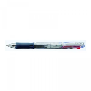 Zebra Clip-on Slim 4C vékony tolltestű, 4 színű golyóstoll (kék/piros/fekete/zöld) – irodai és iskolai használatra