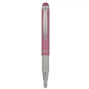 Golyóstoll metál rózsa test, Zebra Stylus Telescopic, írásszín kék