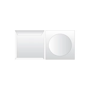 Boríték TCD öntapadó körablakos cd papírtok 125x125mm 1000 db Bluering® fehér