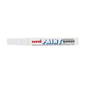 Fehér lakkfesték marker Uni PX-20 – erős fedésű, tartós íróeszköz 2–3 mm-es heggyel