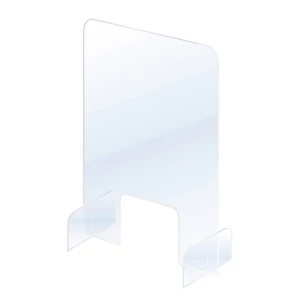 Franken átlátszó asztali védőfal, 49,5 × 84,5 cm – stabil talpakkal, recepcióhoz és pénztárhoz