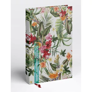 Tanári határidőnapló A5, műbőr 150mmx210mm, fehér lapokkal virágminta 2026/2027 Realsystem