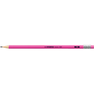 Stabilo Swano HB radíros grafitceruza feltűnő neon pink testtel, kényelmes mindennapi íráshoz, rajzoláshoz és hibajavításhoz
