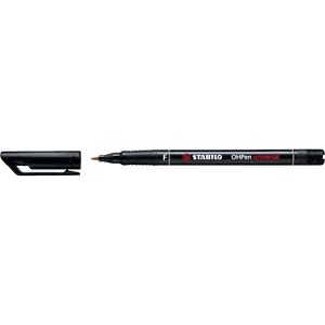 Műanyag dosszié, genotherm és iratrendező címkézéséhez – fekete alkoholos marker 0,7 mm (STABILO OHPen F)