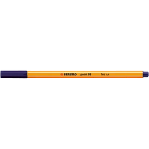 STABILO point 88 0,4 mm éjkék rostirón vékony tűheggyel, precíz jegyzeteléshez, rajzok kontúrozásához és bullet journal oldalak díszítéséhez