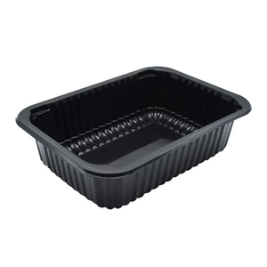 Síkperemes PP tálca 187 x 137 x 50 mm fekete