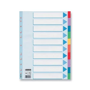 Esselte A4 Maxi 10 részes regiszter – projektek, szerződések és számlák rendszerezéséhez iratrendezőben