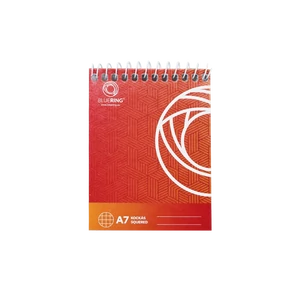 Jegyzettömb spirálozott, A7, 80lap, Bluering® kockás