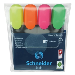 Szövegkiemelő készlet Schneider Job 150 – 4 db-os készlet, 1–5 mm vonalvastagság, élénk kiemelésekhez