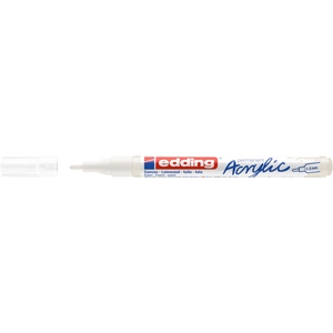 Akril marker 1-2mm, Edding 5300 fehér 